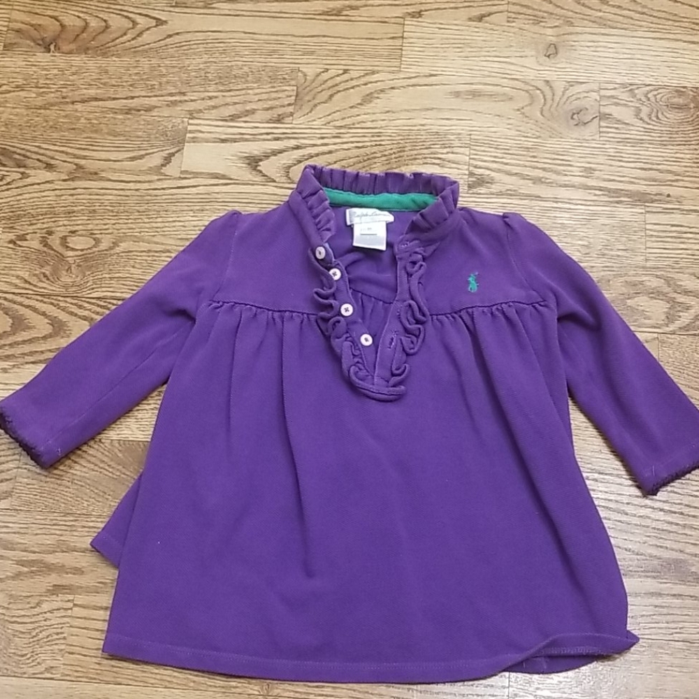 (9M) Ralph Lauren Polo Ruffle Baby Comfy Casual Trendy Streetwear Classic